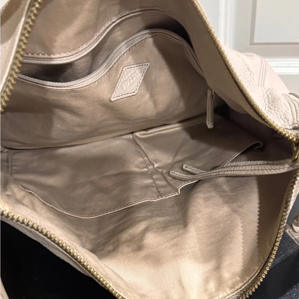 Fossil Gray Hobo Bag with Relaxed Design
